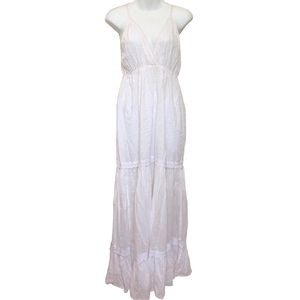 SOL White Floral Embroidered Maxi Cami Dress